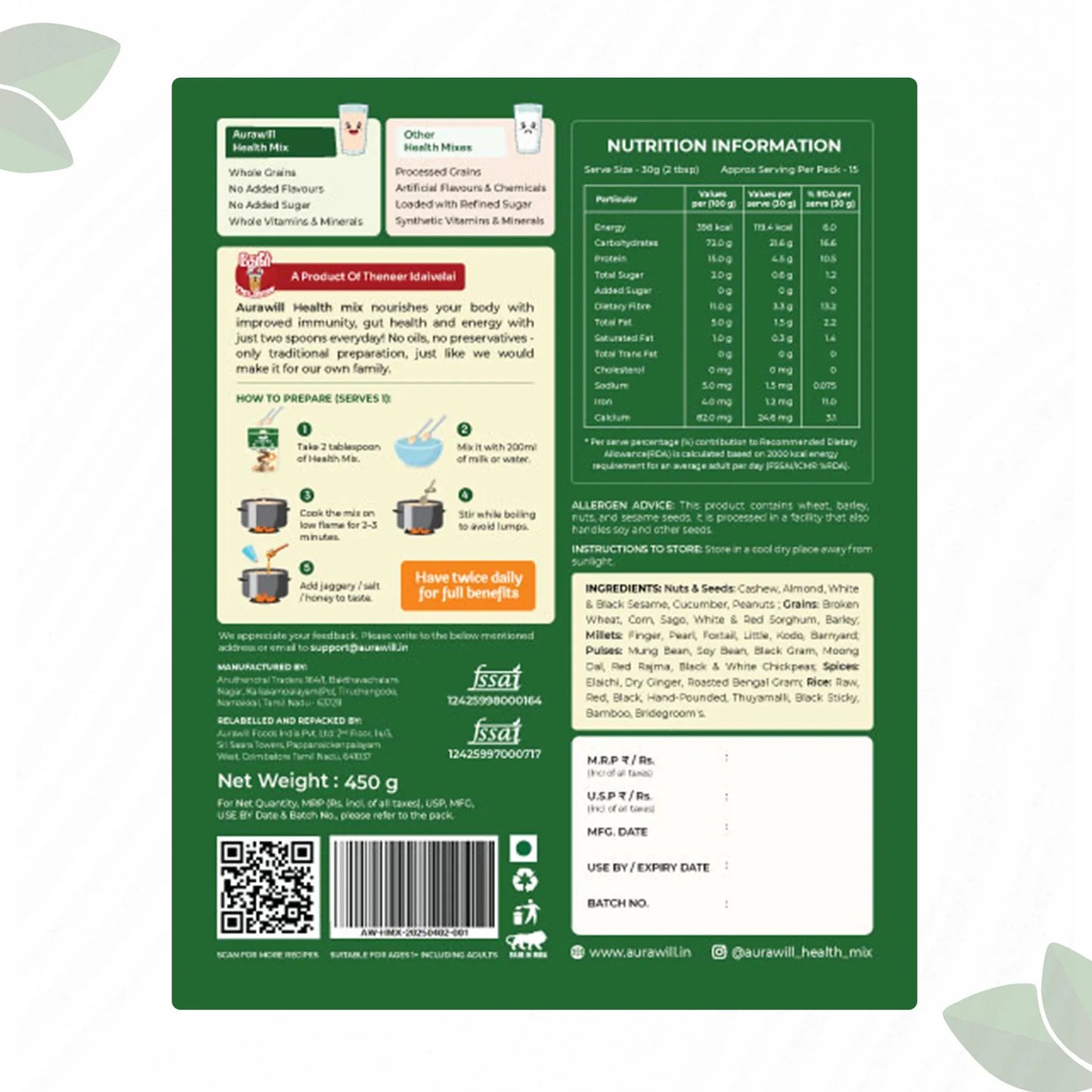 Aurawill Health Mix - 450gm